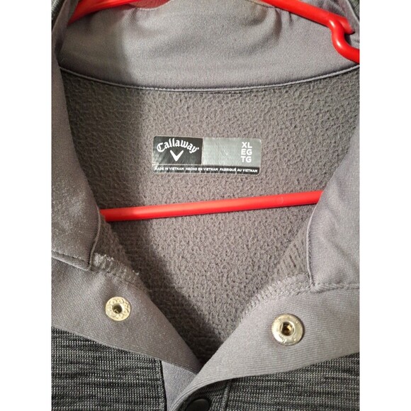 Callaway 1/4 “4-button” Golf Pullover Mens XL Sweater Jacket W/Pockets EUC - Picture 4 of 8